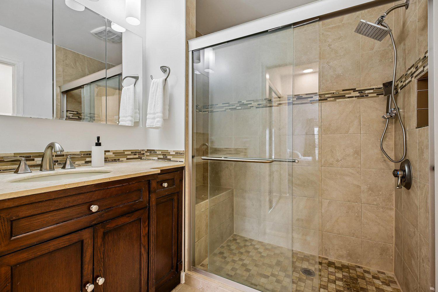1406 Casino Circle Silver Spring, MD 20906 - Photo 30 of 64 Renovated Primary Bath with walk in shower