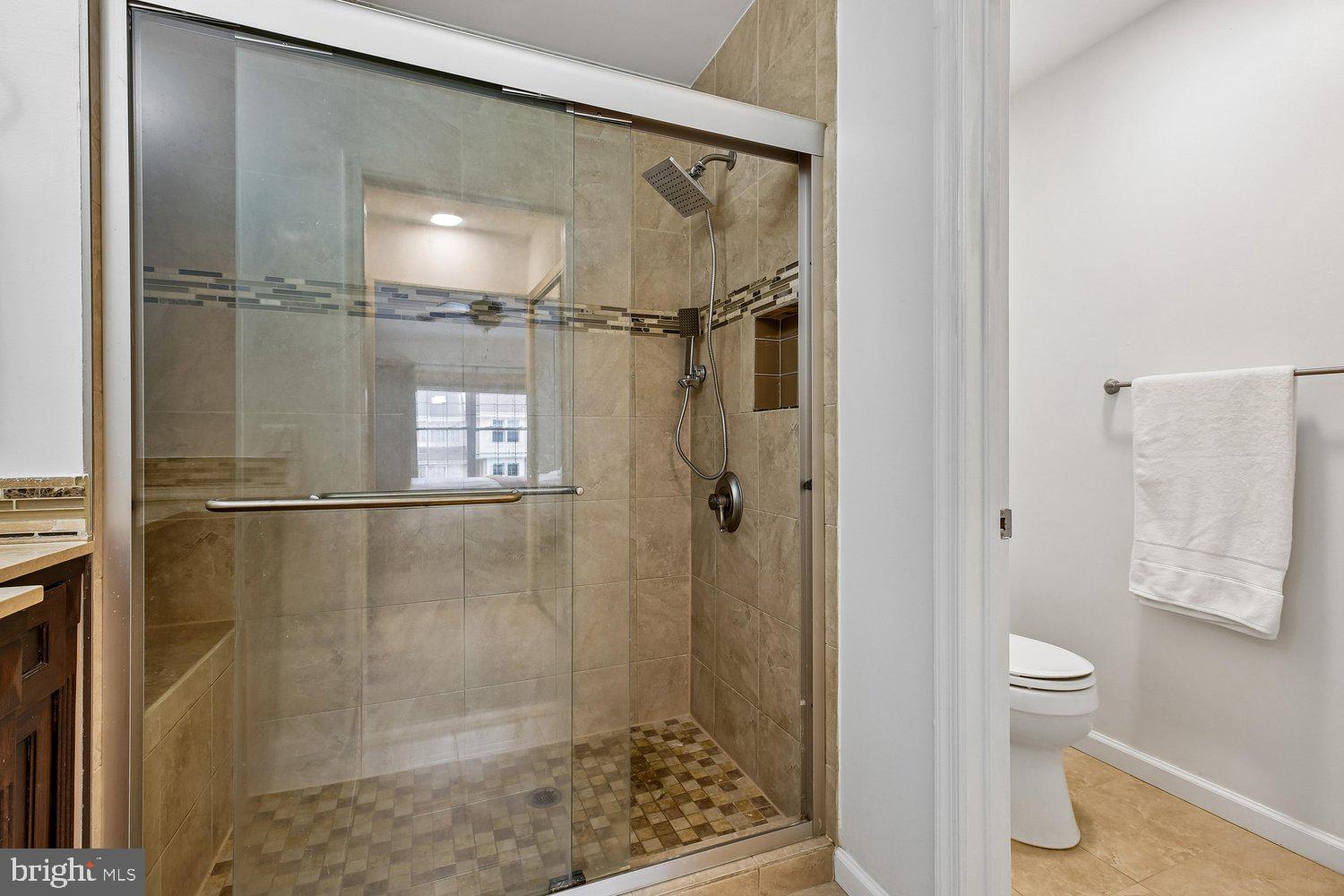 1406 Casino Circle Silver Spring, MD 20906 - Photo 31 of 64 Sleek modern shower with elegant tiles.