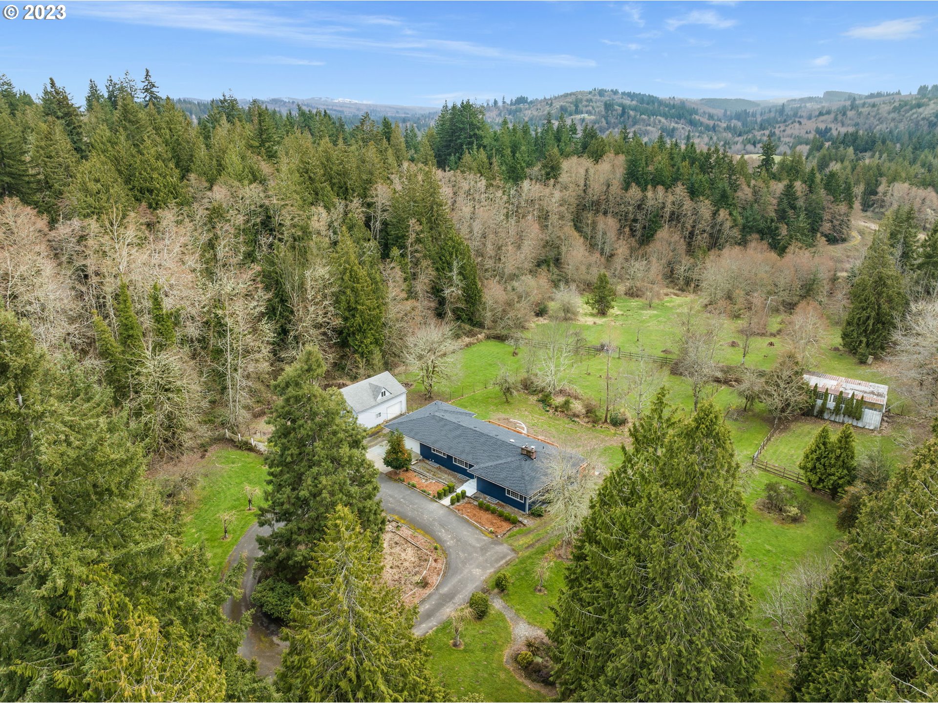 28268 Old Rainier Road Rainier, OR 97048 - Photo 23 of 28 an aerial view of a house with a yard