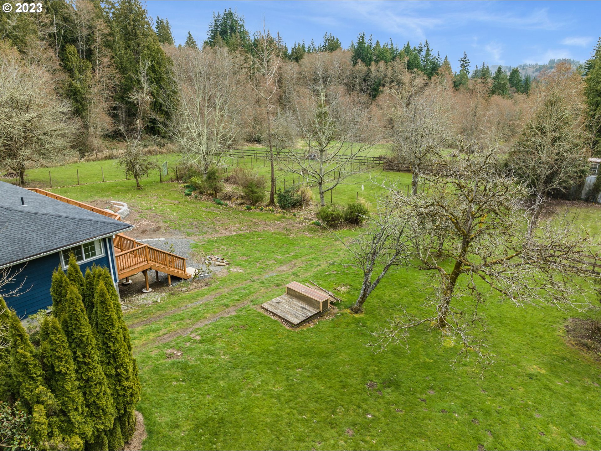 28268 Old Rainier Road Rainier, OR 97048 - Photo 24 of 28 a aerial view of a house with a yard