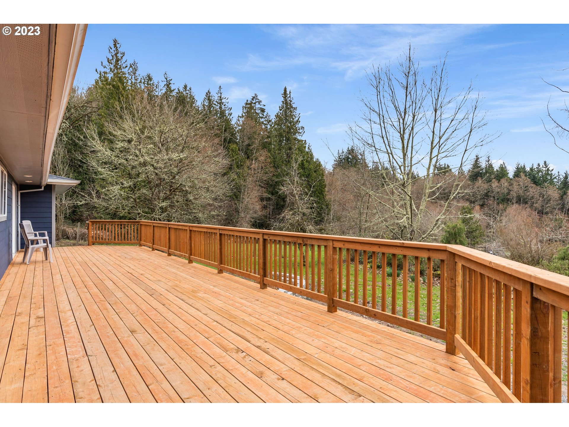 28268 Old Rainier Road Rainier, OR 97048 - Photo 9 of 28 a view of balcony with wooden floor and fence