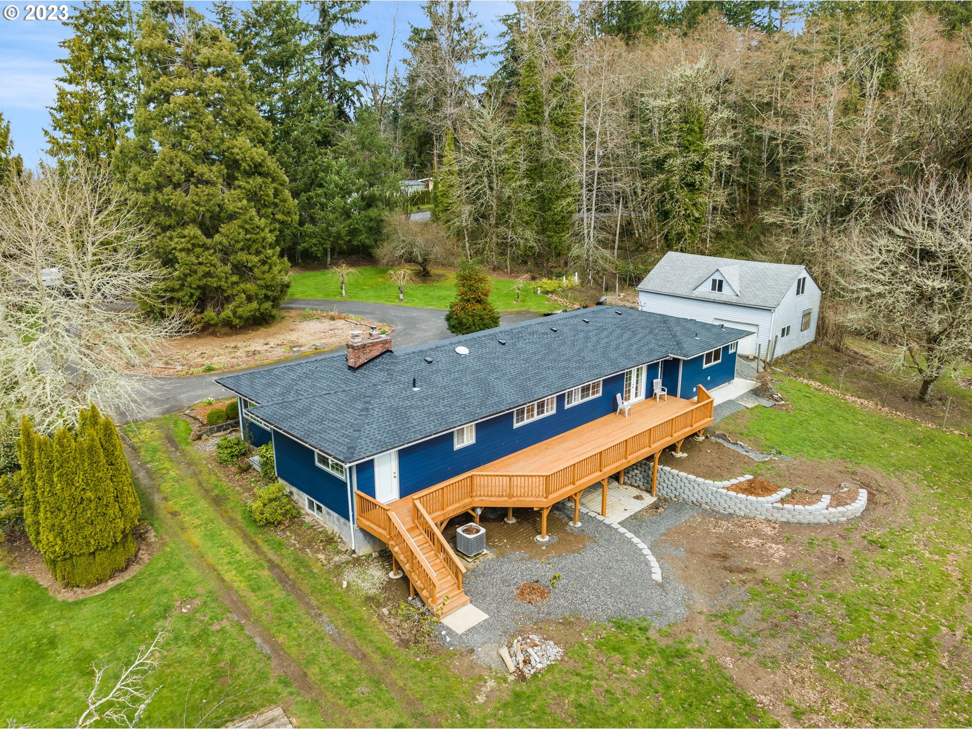 28268 Old Rainier Road Rainier, OR 97048 - Photo 10 of 28 aerial view of a house with swimming pool