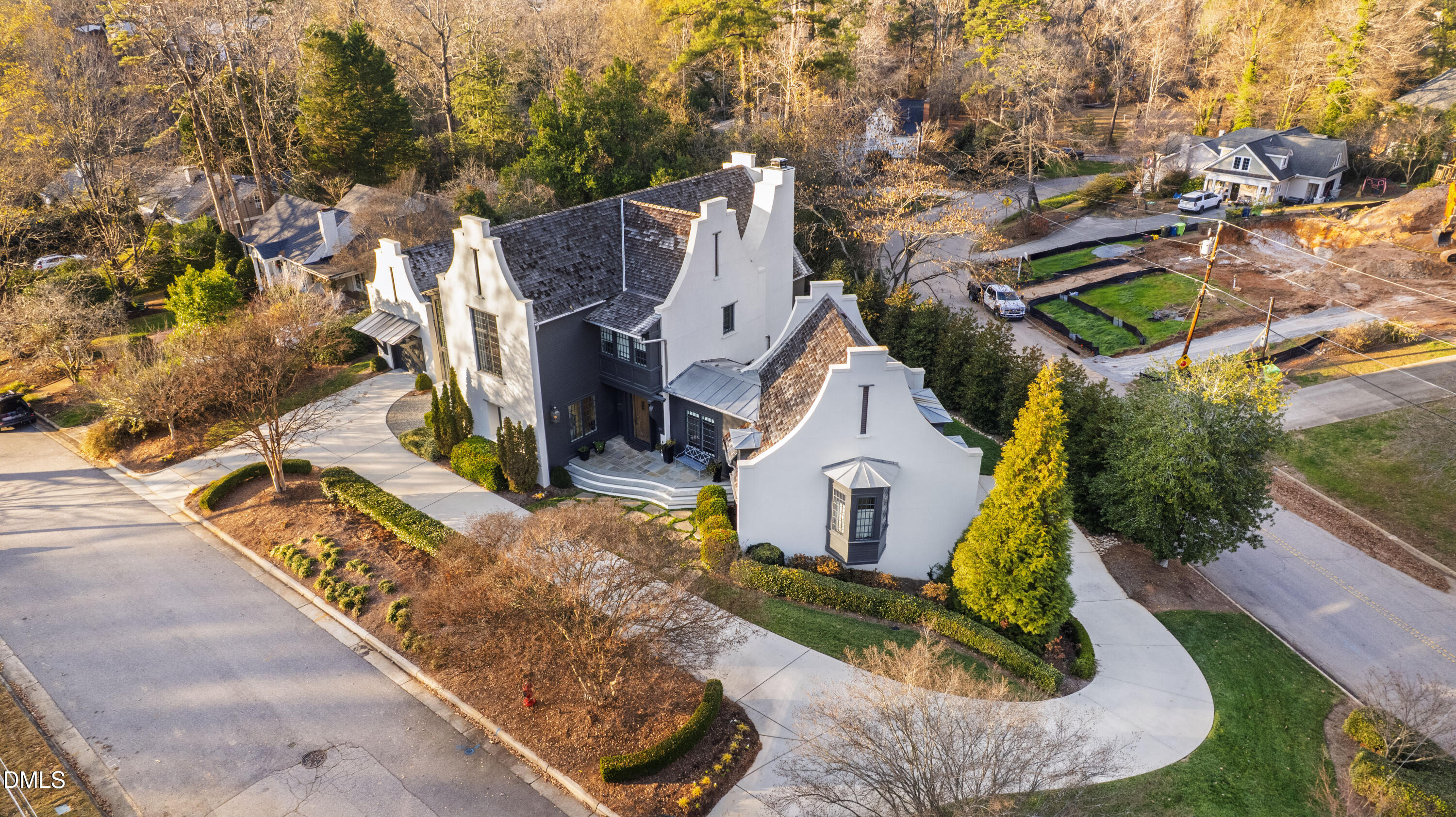 3100 Georgian Terrace Raleigh, NC 27607 - Photo 67 of 74 an aerial view of a house with a yard