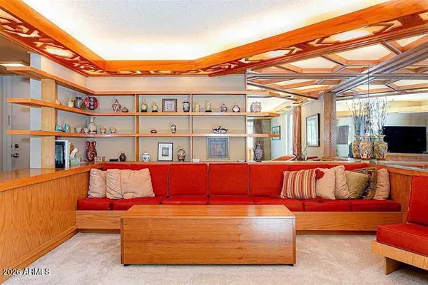 a view of a living room with a couch