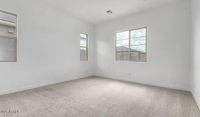 an empty room with a window