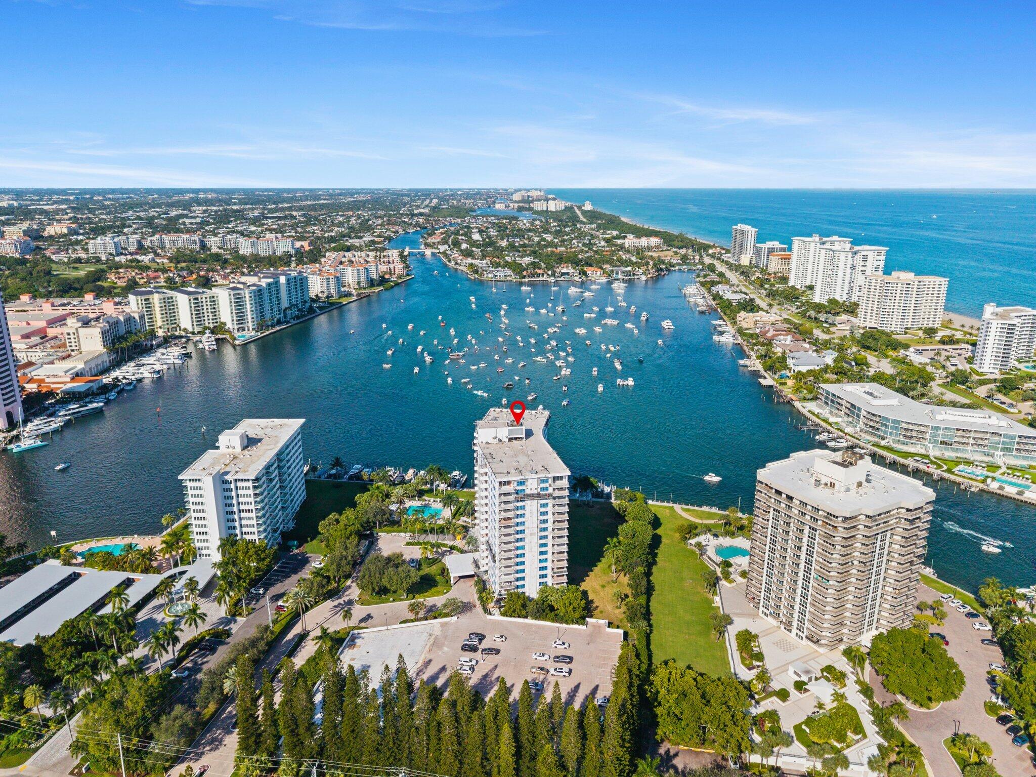 875 East Camino Real, Unit 2G Boca Raton, FL 33432 - Photo 32 of 55 a picture of city view with lake view and mountain view