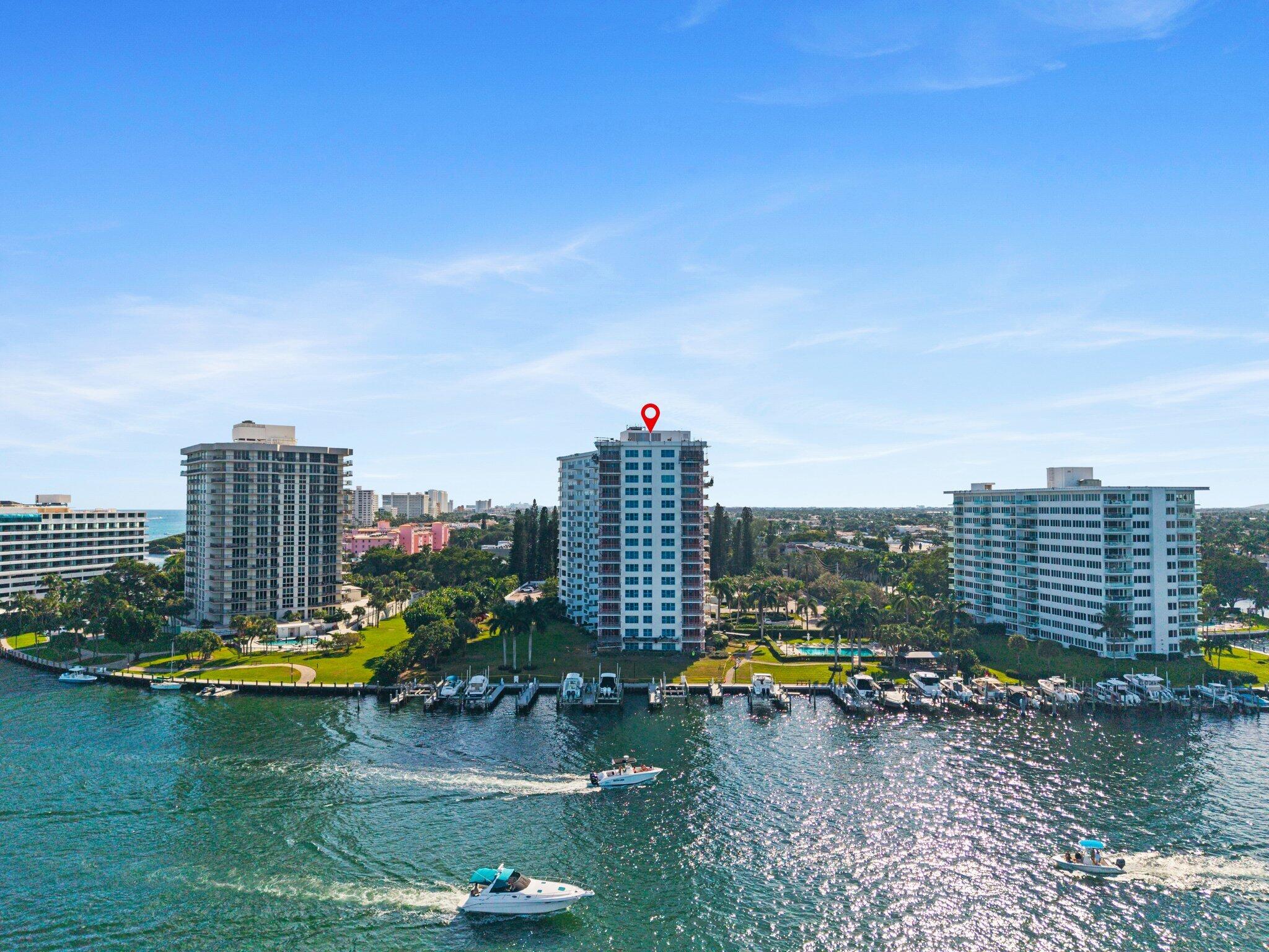 875 East Camino Real, Unit 2G Boca Raton, FL 33432 - Photo 40 of 55 a view of a city with tall buildings and a bench