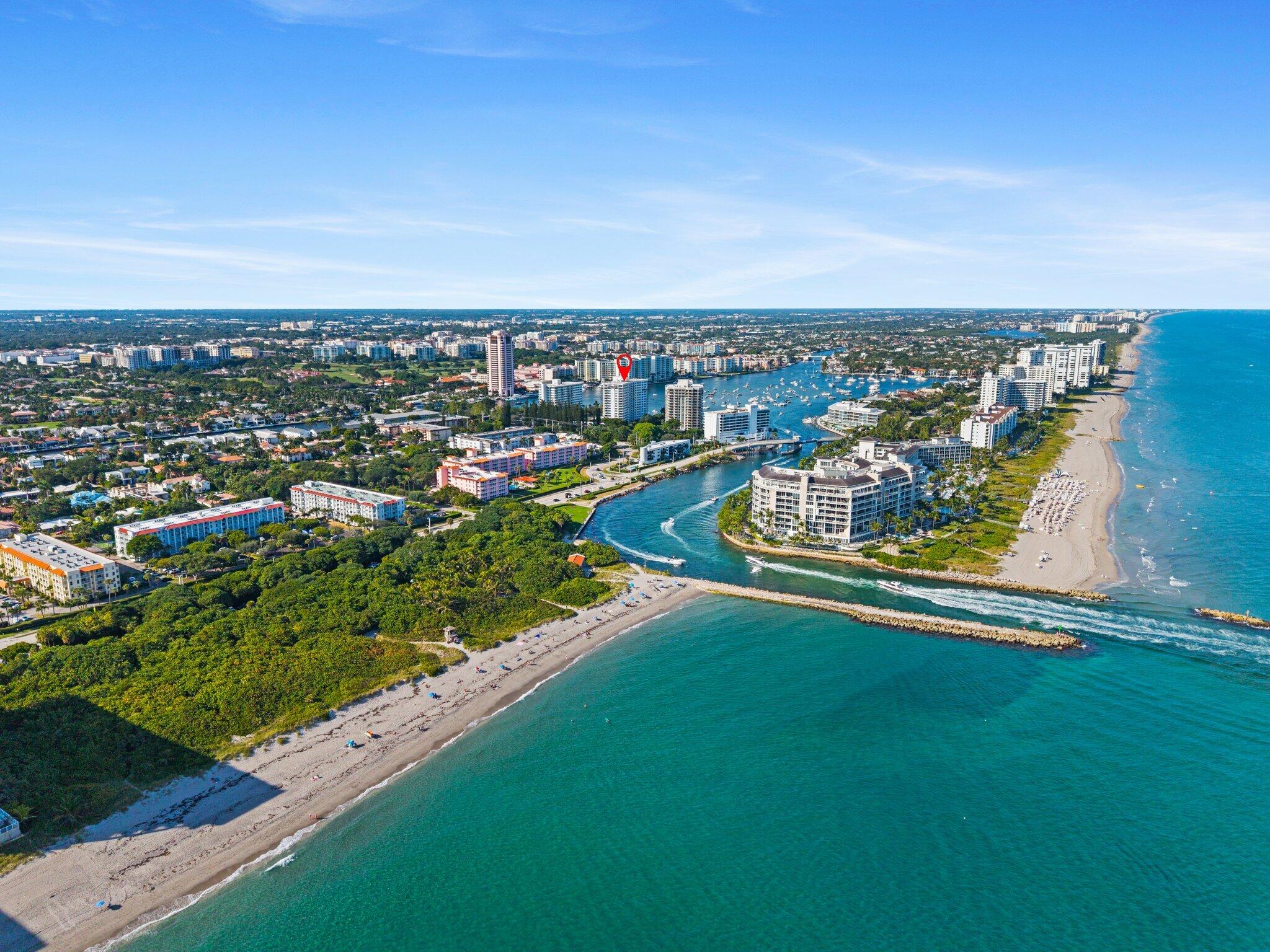 875 East Camino Real, Unit 2G Boca Raton, FL 33432 - Photo 42 of 55 an aerial view of a house with a garden