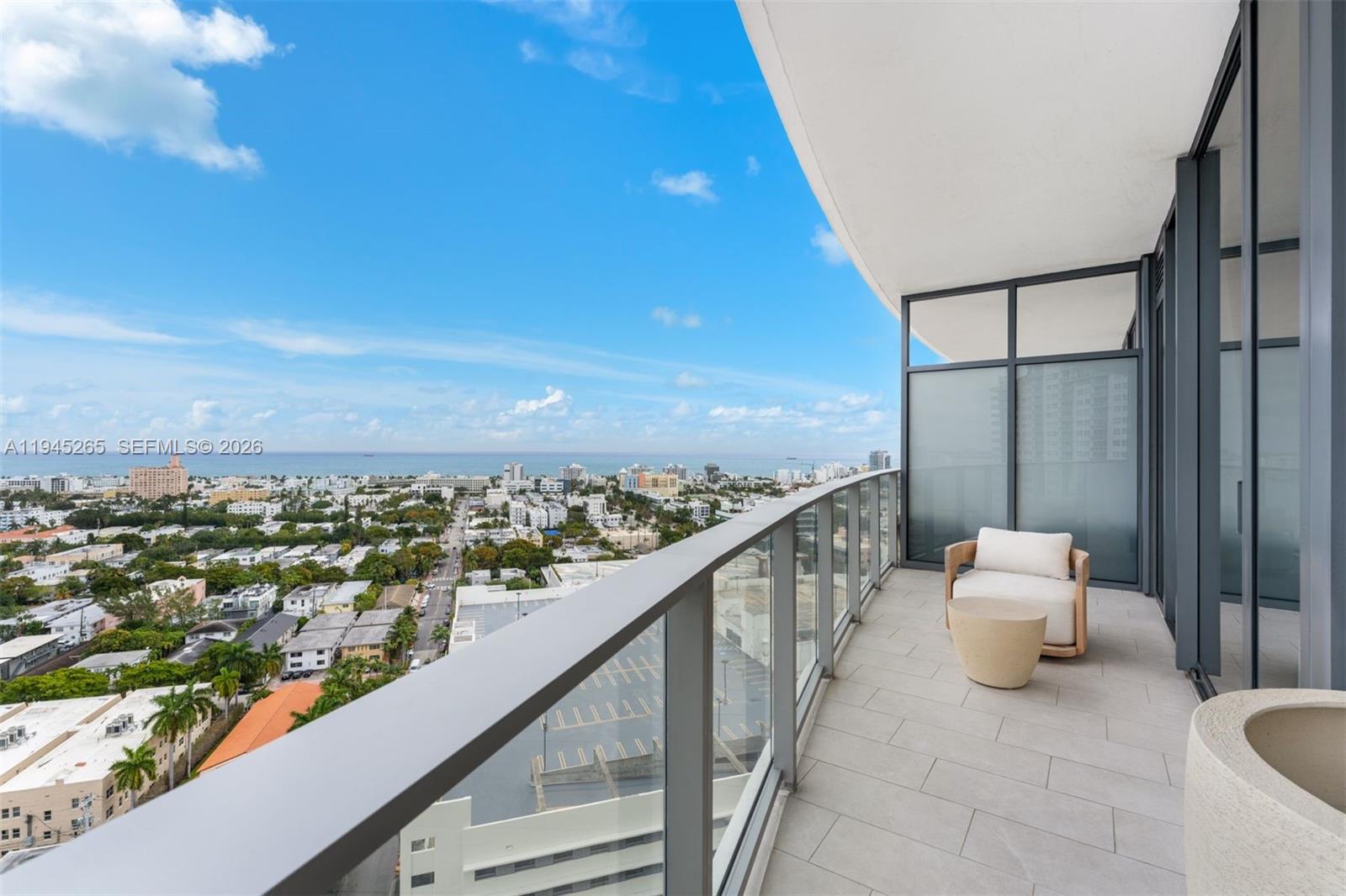 500 Alton Road, Unit 2105 Miami Beach, FL 33139 - Photo 34 of 44 a view of a balcony with an ocean view
