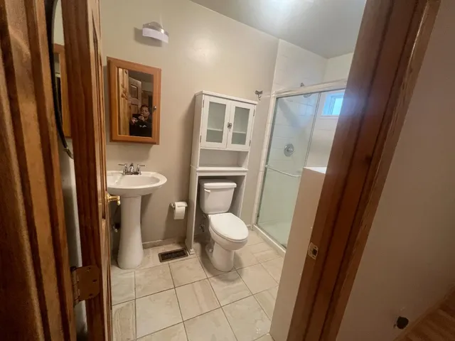 a bathroom with a toilet
