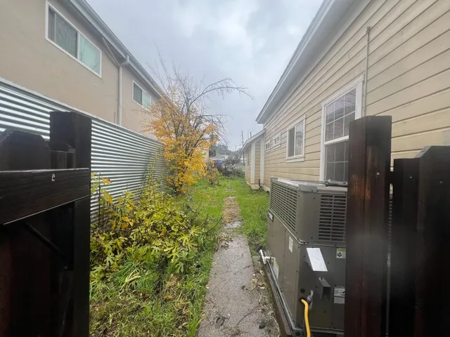 a backyard of a house