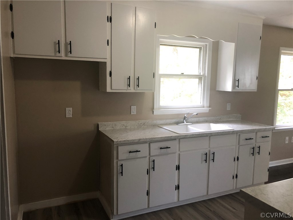 1813 Little Deer Road Alberta, VA 23821 - Photo 5 of 27 a kitchen with sink cabinets and window