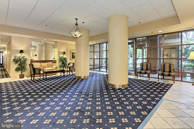 a living room with a furniture