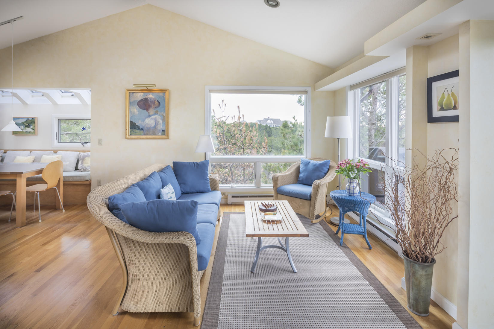 3 High Ridge Road Truro, MA 02666 - Photo 11 of 43 a living room with furniture and a large window