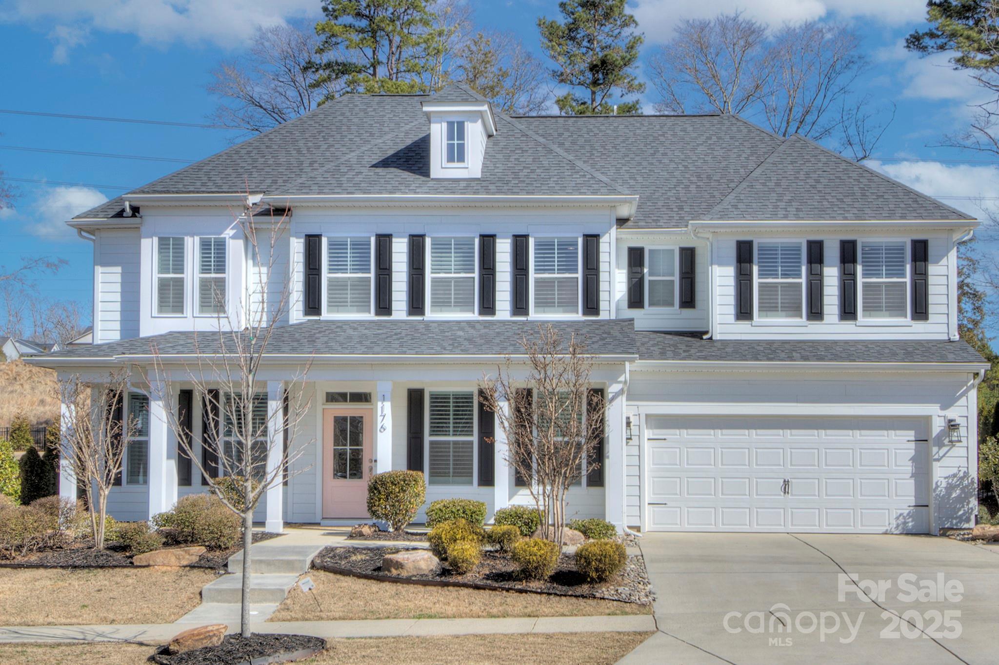 a front view of a house