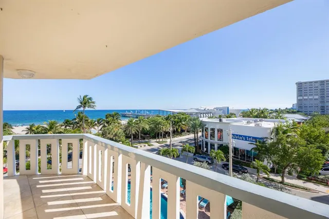 a view of city from balcony