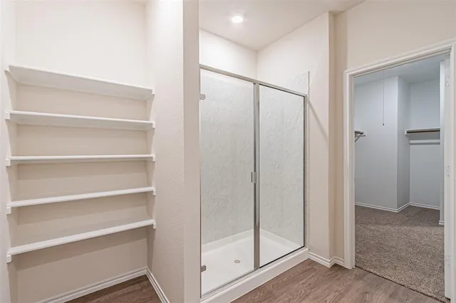 a view of a walk in closet