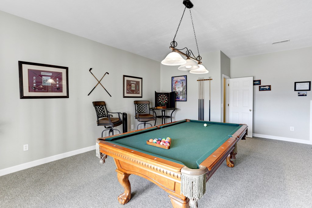 18 Foxfire Court Hayesville, NC 28904 - Photo 37 of 41 a room with pool table and a chandelier
