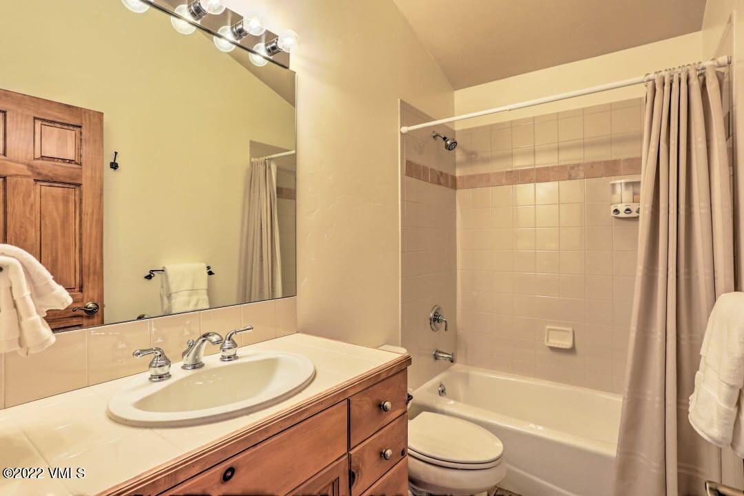 178 Knudson Ranch Road Edwards, CO 81632 - Photo 9 of 26 a bathroom with a sink toilet a mirror and shower