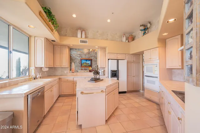 a view of a street with a building in the background