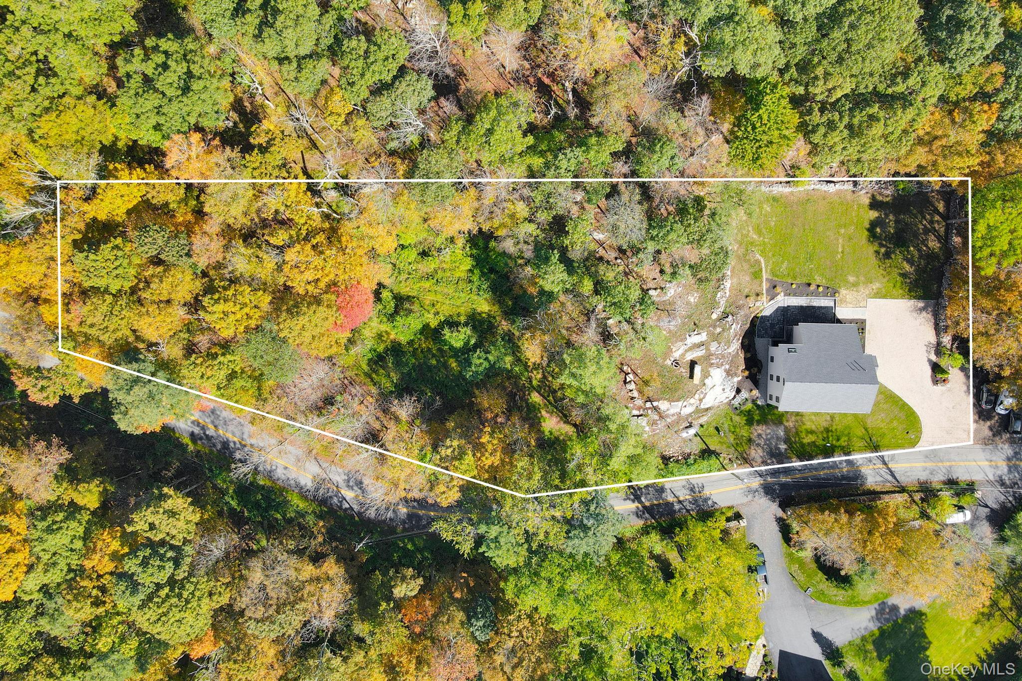170 Brimstone Road Patterson, NY 12563 - Photo 48 of 48 Aerial view of property and surrounding area with property parcel outlined