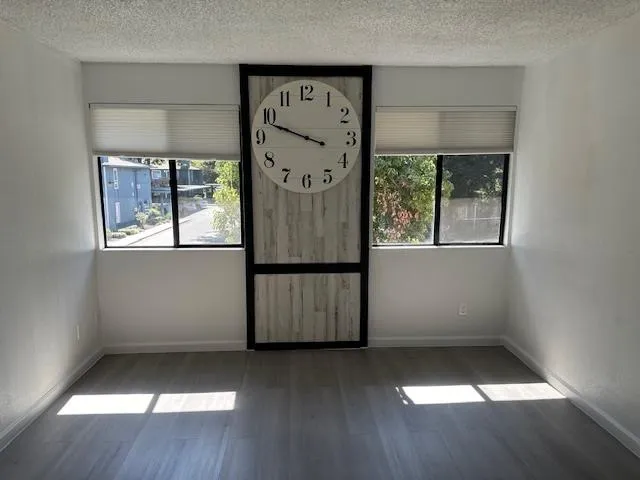 an empty room with a window