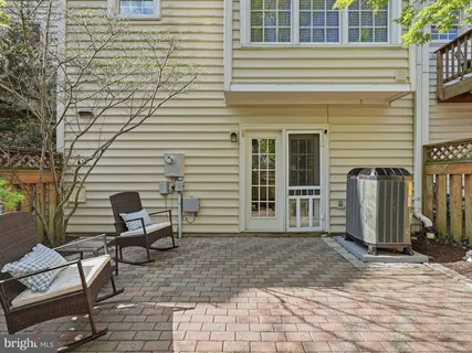 a view of a park and trees