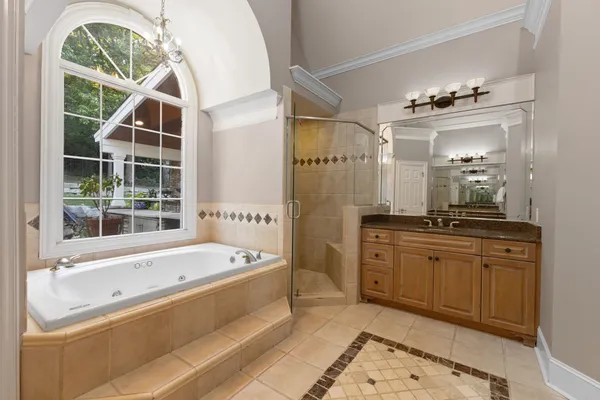 a kitchen with lots of counter top space