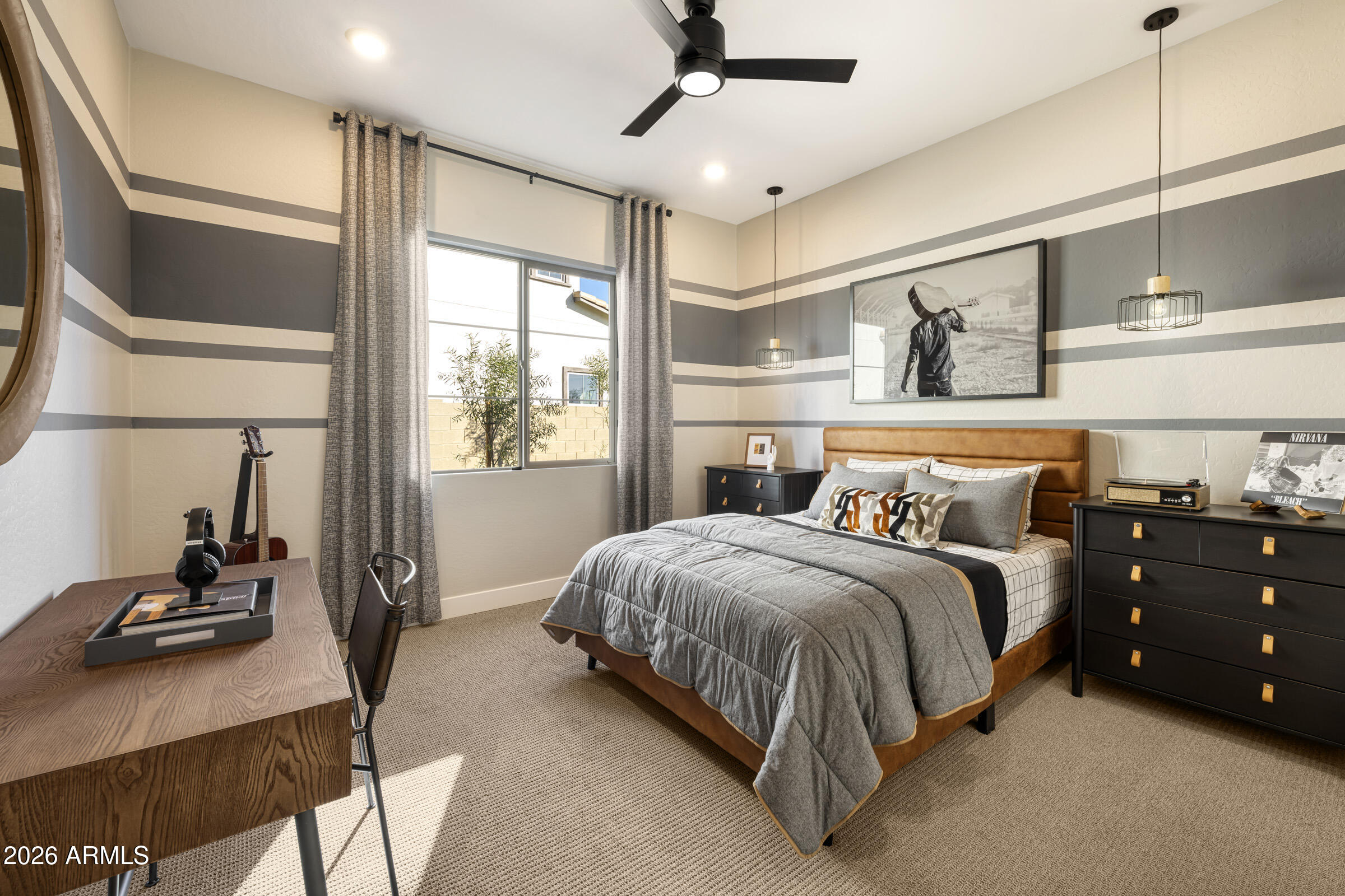 5737 South Quartz Street Gilbert, AZ 85298 - Photo 13 of 15 a bedroom with a bed and a window