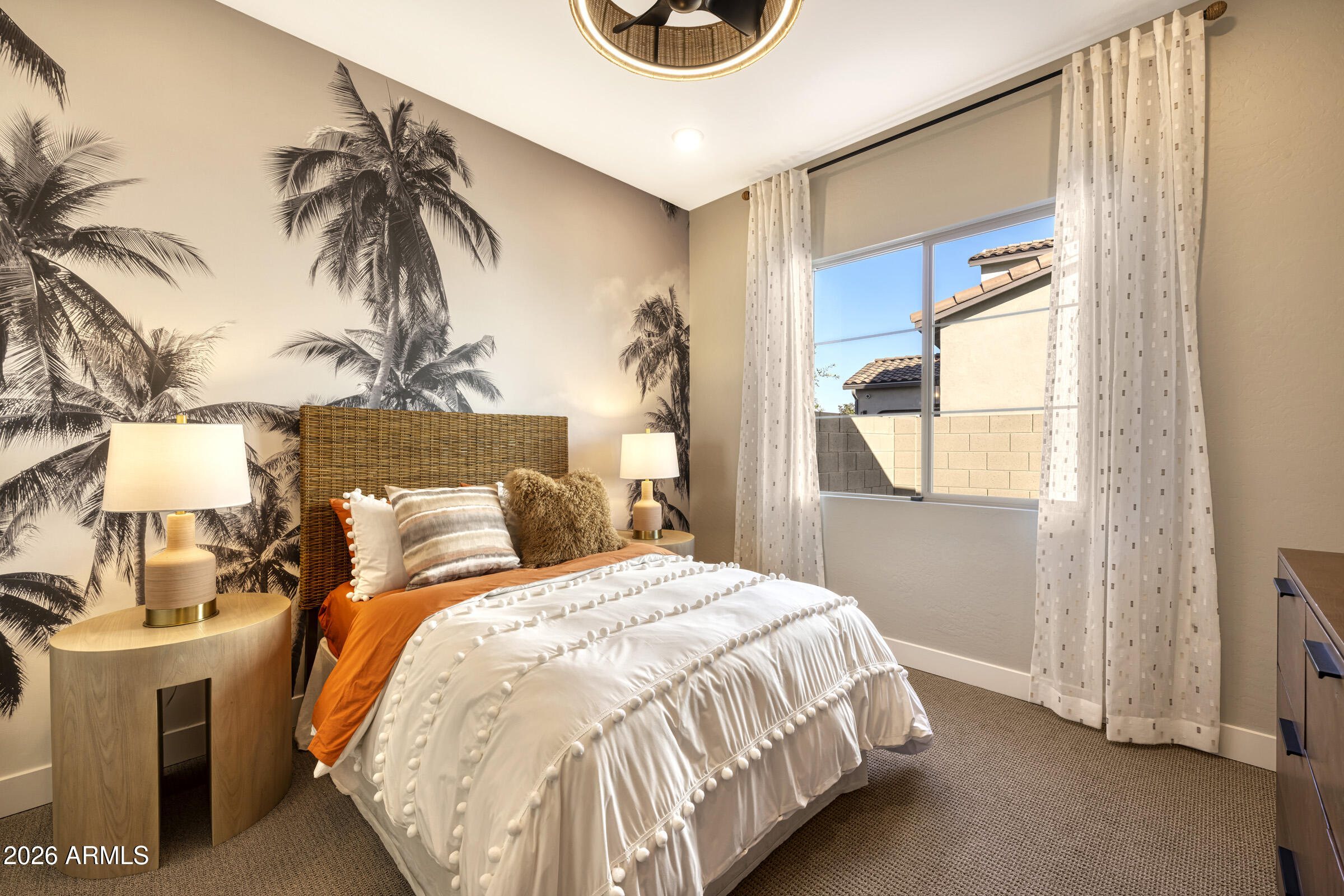 5737 South Quartz Street Gilbert, AZ 85298 - Photo 14 of 15 a bedroom with a bed and a potted plant