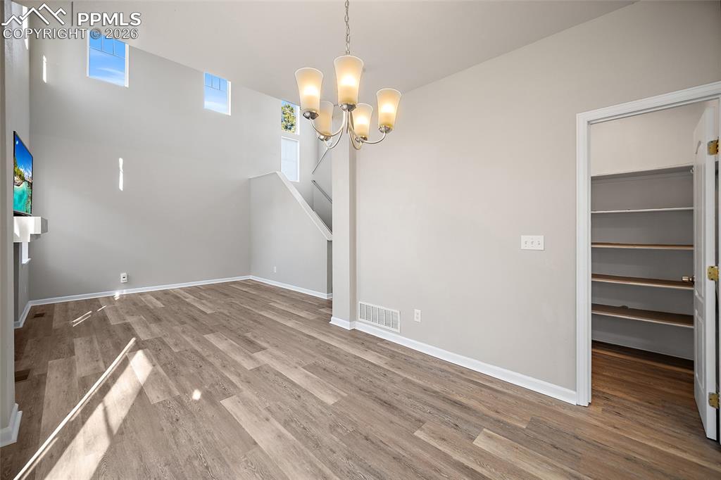 855 Dawn Break Loop Colorado Springs, CO 80910 - Photo 14 of 42 a view of a chandelier in a room