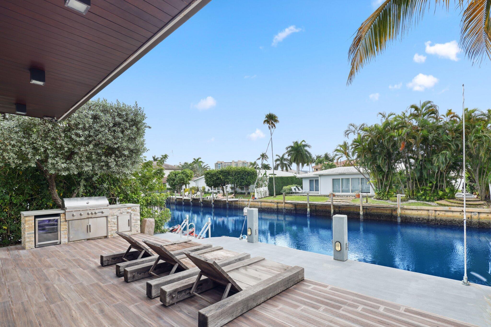 830 Northeast 71st Street Boca Raton, FL 33487 - Photo 54 of 76 Poolside Waterfront View