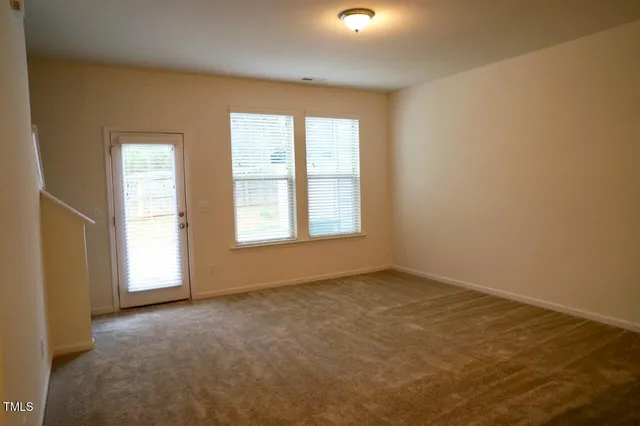 an empty room with a window