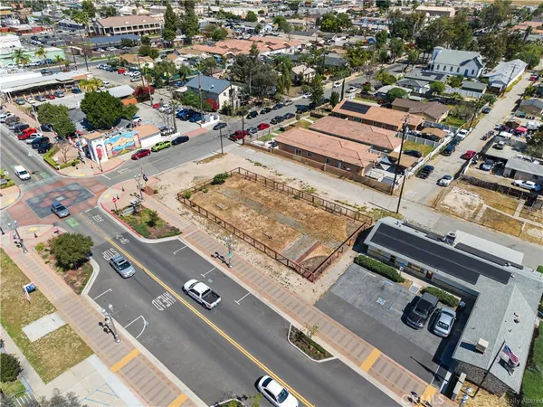 an aerial view of a city