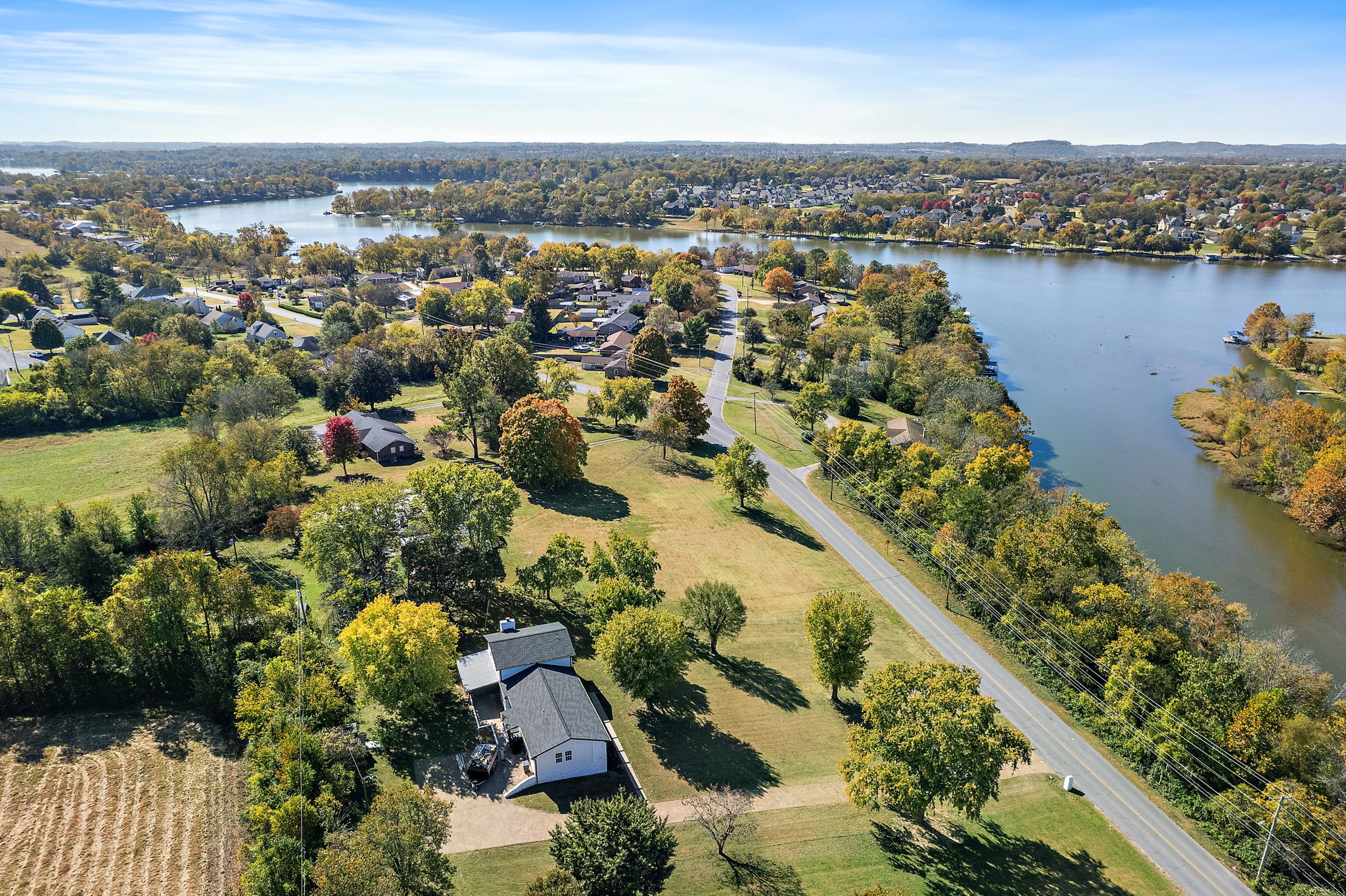1015 Lock 4 Road Gallatin, TN 37066 - Photo 3 of 47 an aerial view of lake residential houses with outdoor space