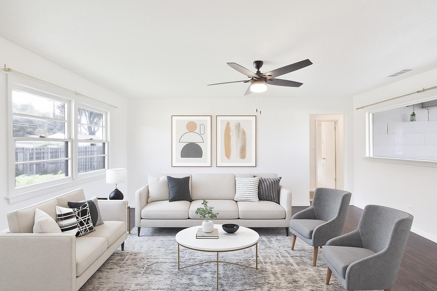 3812 31st Street Lubbock, TX 79410 - Photo 6 of 16 Modern Living Room with Abstract Art