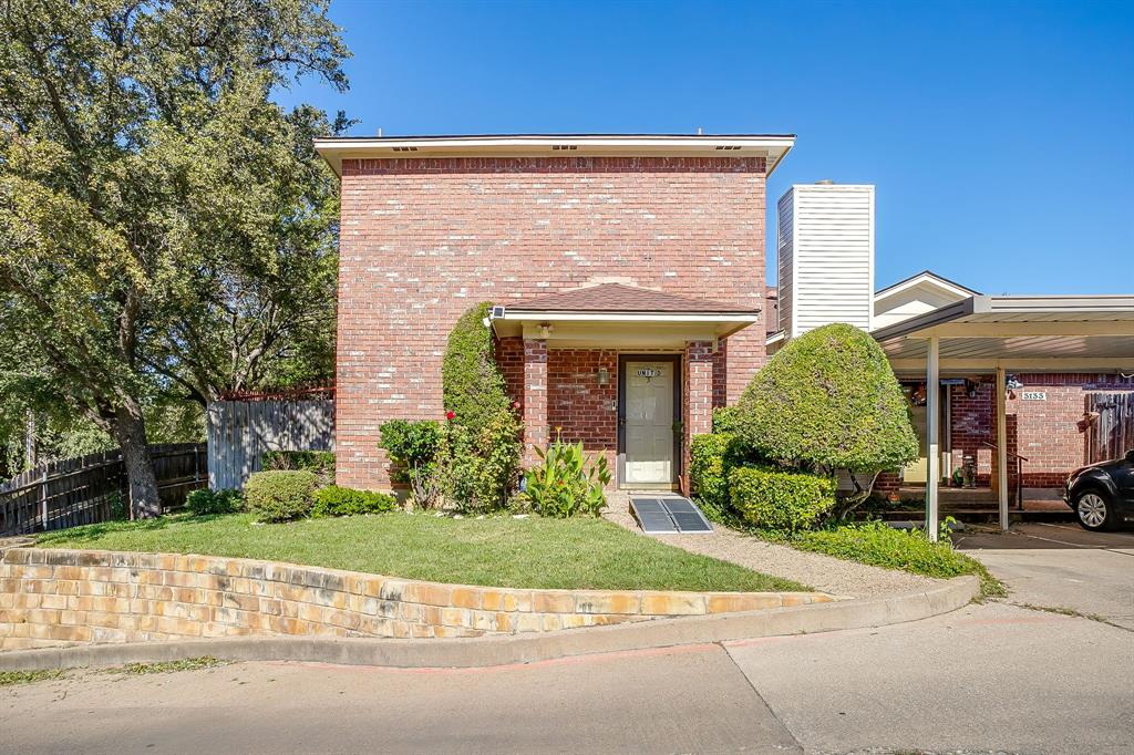 3133 Sappington Place, Unit D Fort Worth, TX 76116 - Photo 1 of 28 front view of a house with a garden