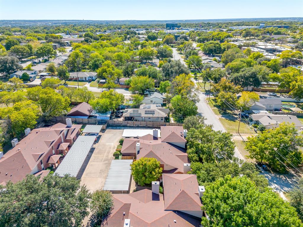3133 Sappington Place, Unit D Fort Worth, TX 76116 - Photo 12 of 28 an aerial view of residential houses with outdoor space
