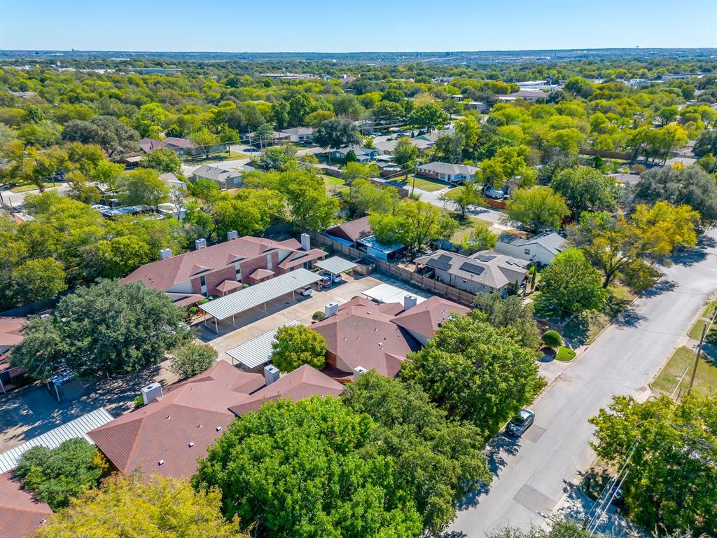 3133 Sappington Place, Unit D Fort Worth, TX 76116 - Photo 13 of 28 an aerial view of residential houses with outdoor space