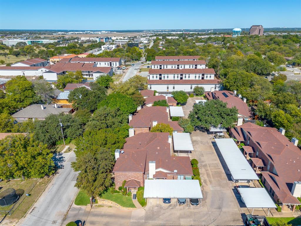 3133 Sappington Place, Unit D Fort Worth, TX 76116 - Photo 2 of 28 an aerial view of residential houses with outdoor space