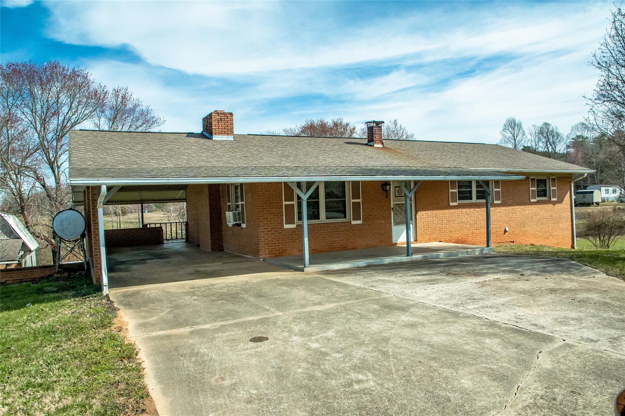 a front view of a house with a porch