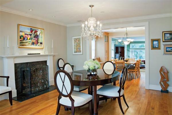 70 Clifton Road Newton, MA 02459 - Photo 5 of 13 a view of a dining room with furniture wooden floor and chandelier