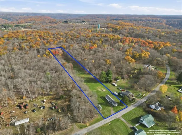 a view of an outdoor space and mountain view