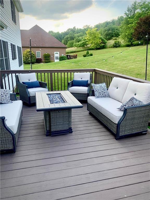 116 Mason Drive Windber, PA 15963 - Photo 32 of 35 a view of a patio with couches chairs and a yard