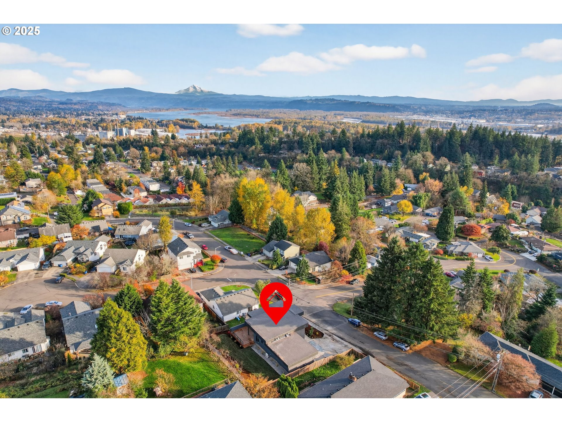 1501 Northwest 8th Avenue Camas, WA 98607 - Photo 46 of 47 an aerial view of residential building and lake