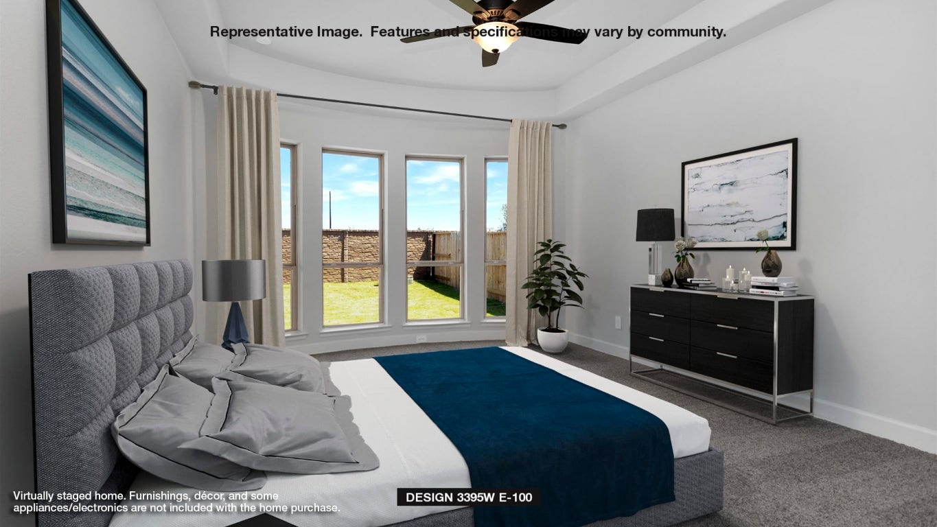 412 River Overlook Road Georgetown, TX 78628 - Photo 3 of 32 Bedroom featuring carpet flooring and ceiling fan