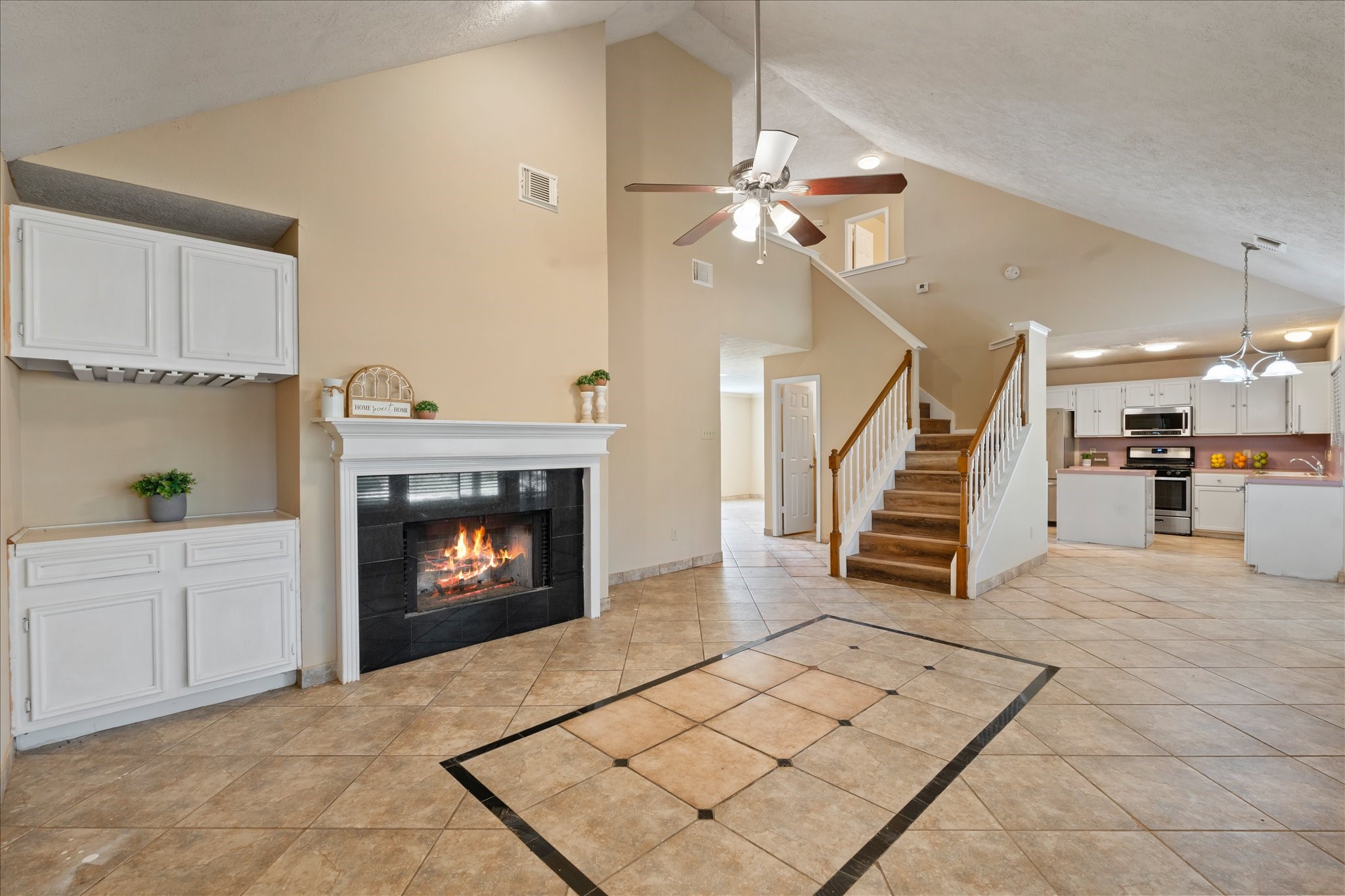 3708 Nutwood Lane Spring, TX 77389 - Photo 7 of 20 Spacious family room open to the breakfast area and kitchen, creating a seamless flow ideal for gatherings, entertaining, and everyday living.
