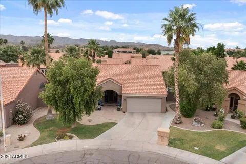 an aerial view of multiple house