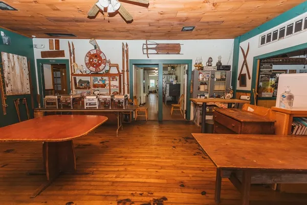 a outdoor space with lots of furniture and shower