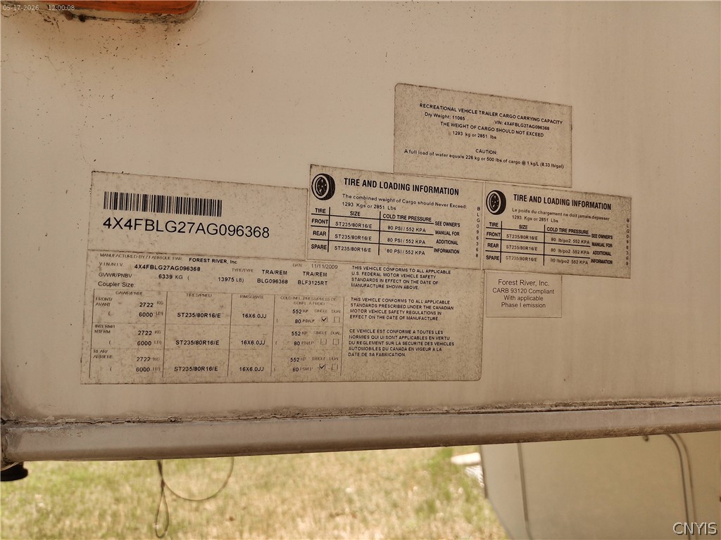 158 Mac Arthur Road Russia, NY 13324 - Photo 20 of 50 Specs of 5th wheel